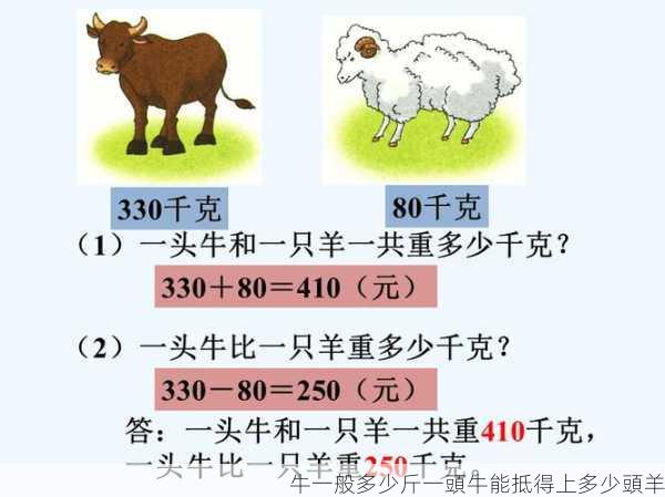 牛一般多少斤一頭牛能抵得上多少頭羊第2张-蔬菜基地绿色种植产业带