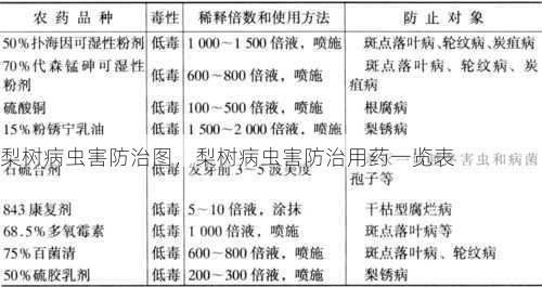 梨树病虫害防治图，梨树病虫害防治用药一览表第2张-蔬菜基地绿色种植产业带