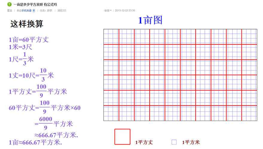 一亩是多少平，你真的清楚吗第2张-蔬菜基地绿色种植产业带