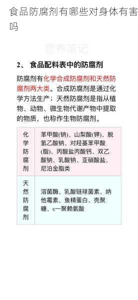 食品防腐剂有哪些对身体有害吗第2张-蔬菜基地绿色种植产业带