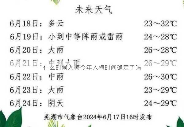 什么时候入梅今年入梅时间确定了吗第2张-蔬菜基地绿色种植产业带